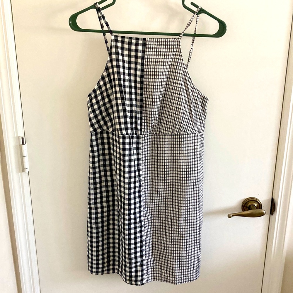 Cotton/linen gingham American Eagle dress